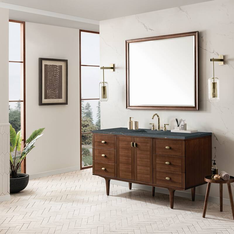 James Martin Vanities 670-V60S-FPBL Amberly 60" Wall Mounted or Free