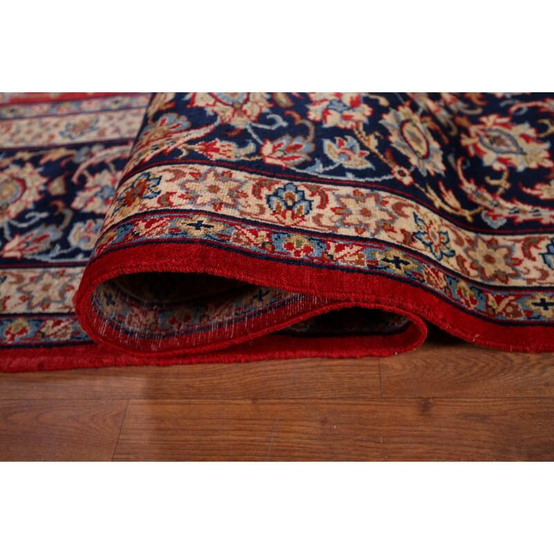 Traditional Najafabad Vintage Persian Rug Hand-Knotted Wool Carpet - 9'4" x 13'2"