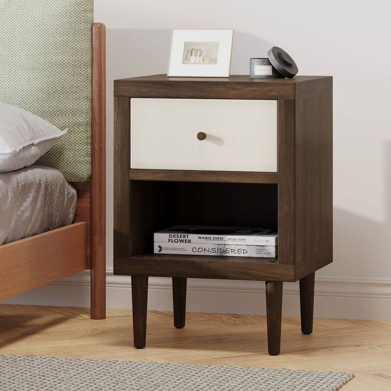 Modern 1-Drawer Nightstand by Christopher Knight Home
