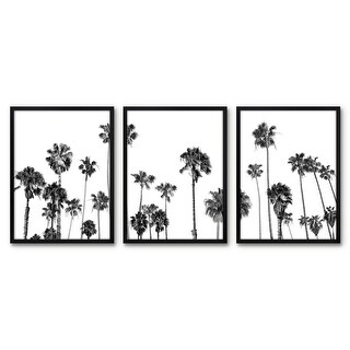 Americanflat 3 Piece 16x20 Unmatted Framed Print Set - California Palms ...