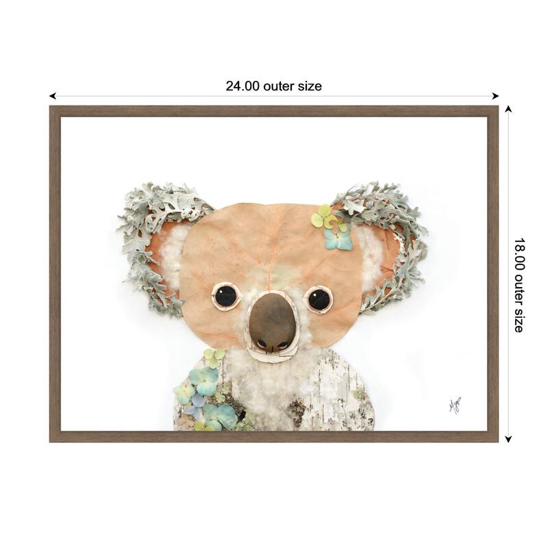 Kate and Laurel Koala by Madeline Jeppesen Framed Canvas Wall Art Print