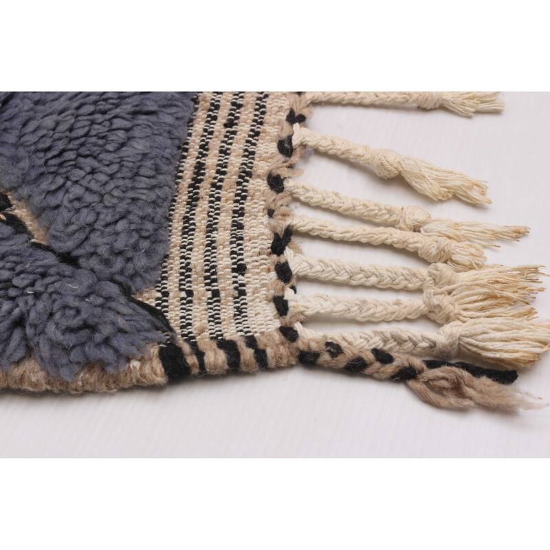 ECARPETGALLERY Hand-knotted Beni Ourain Purple Wool Rug - 5'3 x 7'8