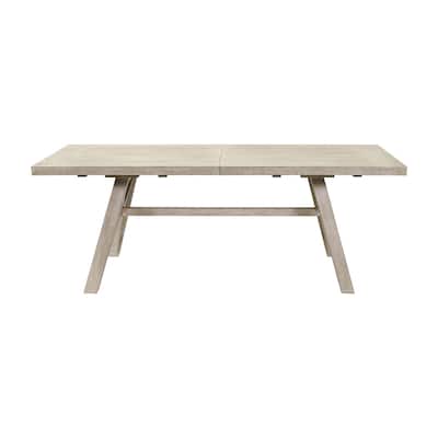 Modern Farmhouse Rectangular Extension Kitchen Dining Table, Brown - Large