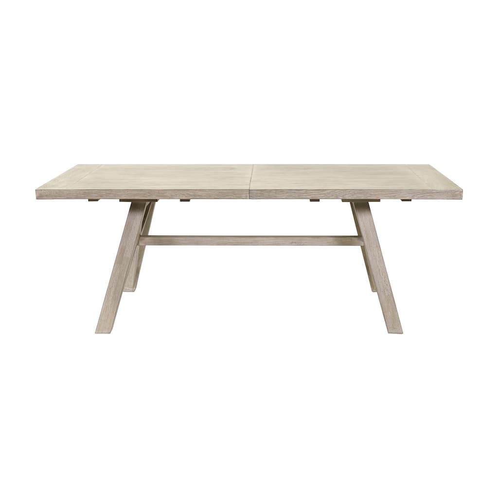 Modern Farmhouse Rectangular Extension Kitchen Dining Table, Brown - Large