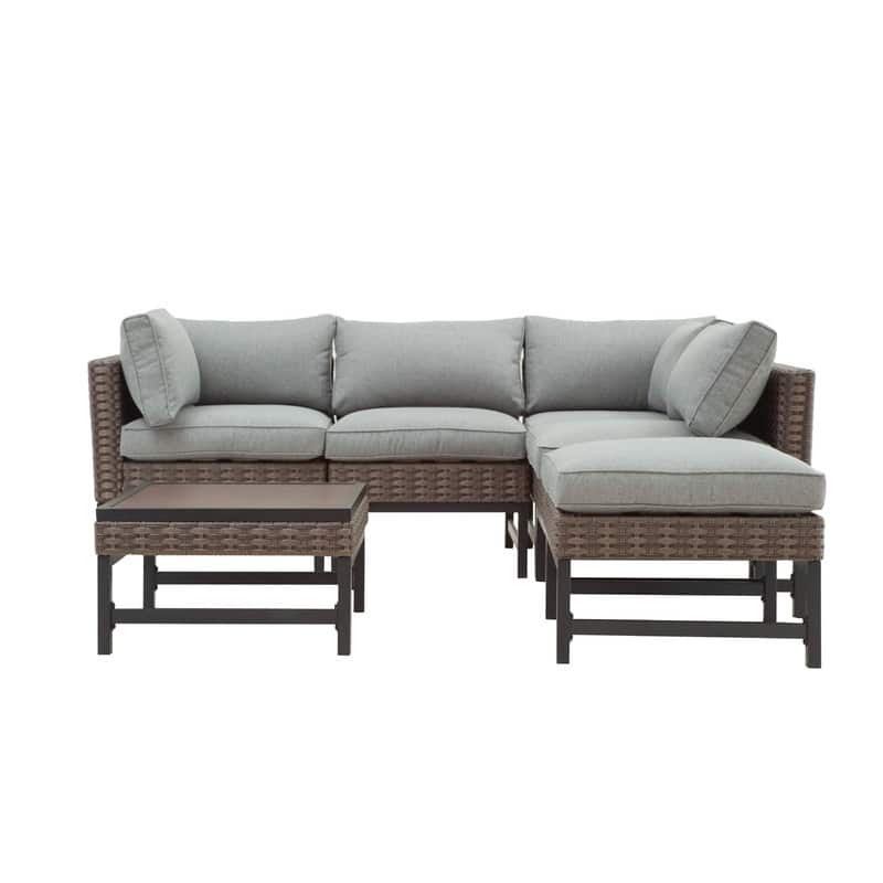 Patio Festival Right-Angle 5-Piece Outdoor Conversation Set