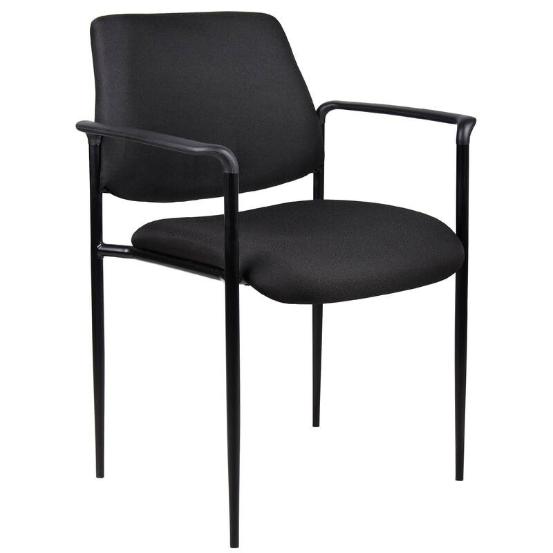 Jill Diamond Stacking Chair, Square Back, Waterfall Seat, Black Crepe