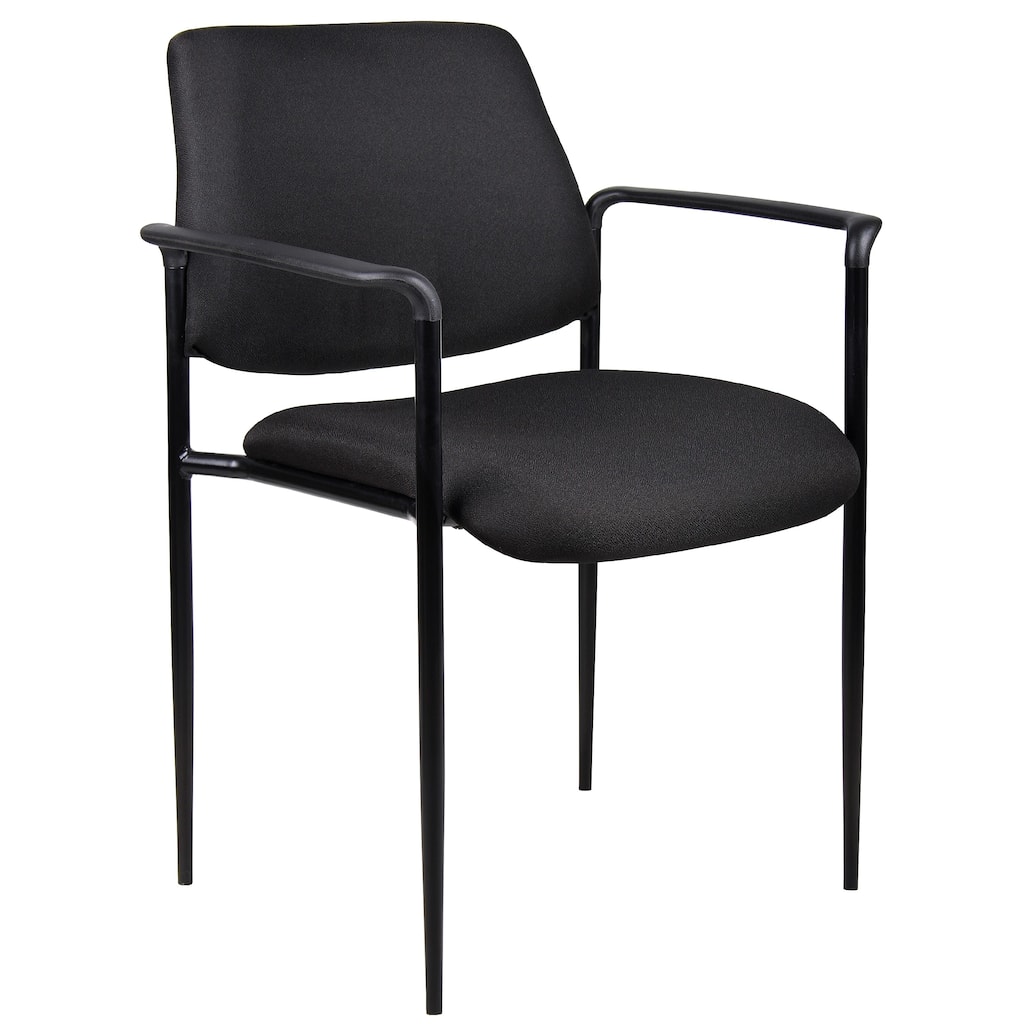 Jill Diamond Stacking Chair, Square Back, Waterfall Seat, Black Crepe