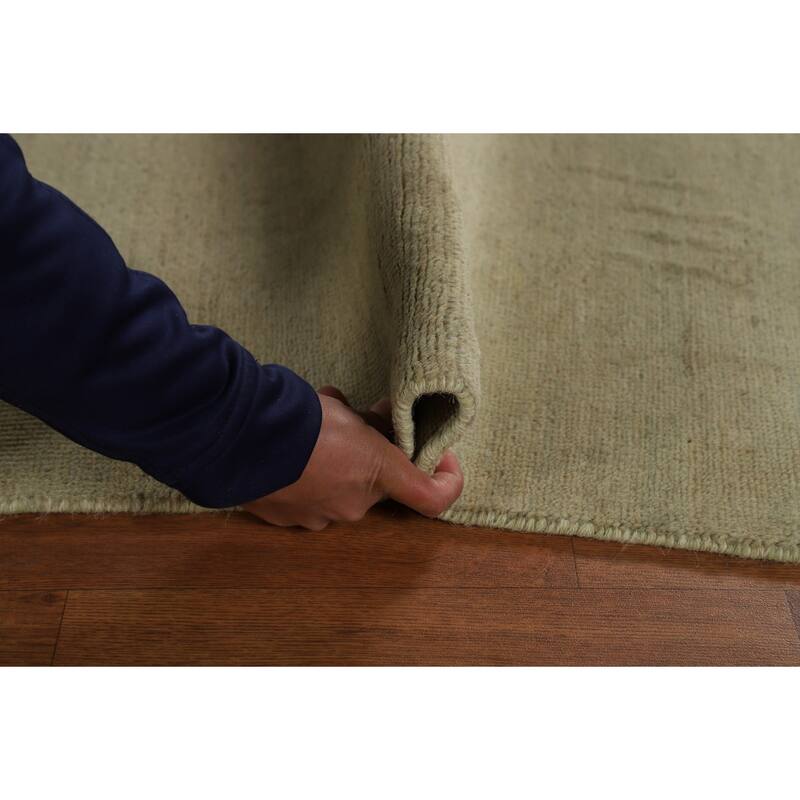 Contemporary Solid Gabbeh Oriental Area Rug Handmade Wool Carpet - 4'11" x 6'4"