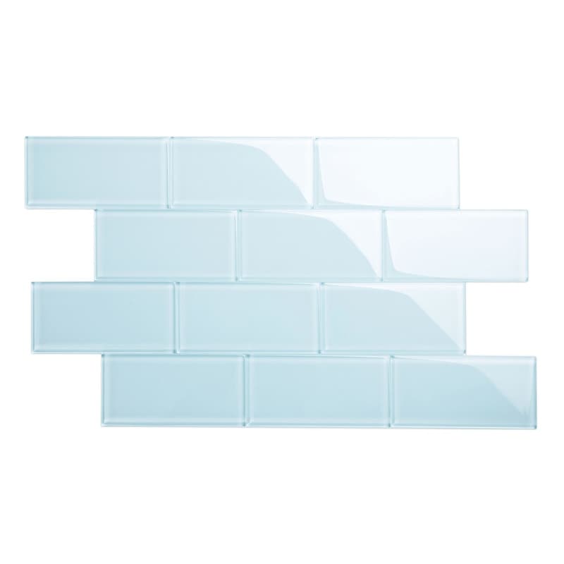 Morning Sky Blue 3x6 Glass Subway Tile