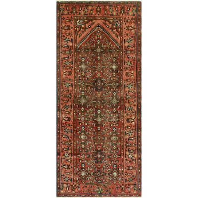 Fine Vintage Distressed Bakir Rust/Brown Runner - 3'6" x 8'5"