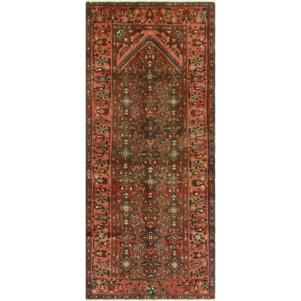 Fine Vintage Distressed Bakir Rust/Brown Runner - 3'6" x 8'5"