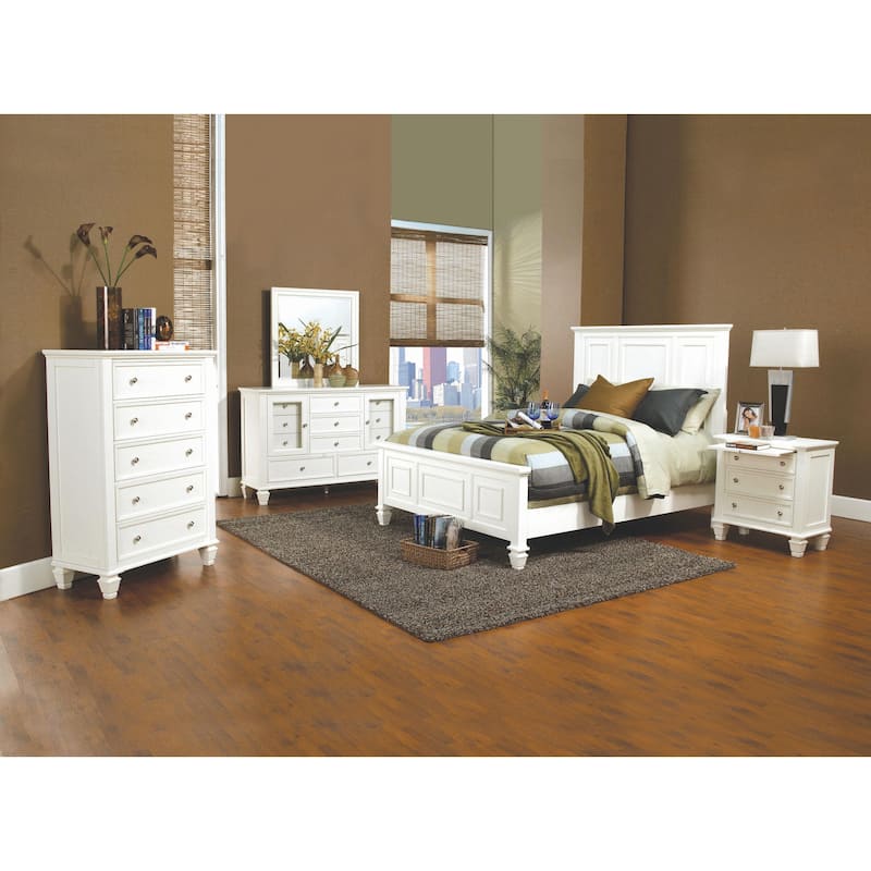 Cortina 4-piece Bedroom Set - White - Queen