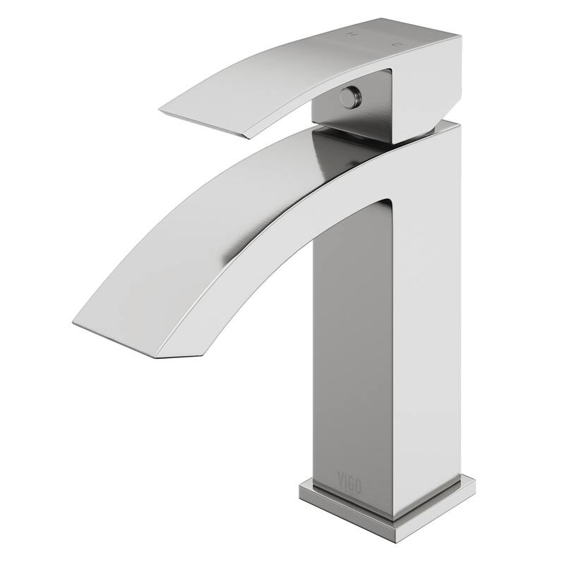 Vigo Satro 1.2 GPM Single Hole Bathroom Faucet - Brushed Nickel