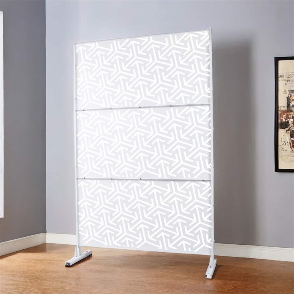 Outdoor & Indoor Freestanding Privacy Screen Privacy Screen 76"H×48"W