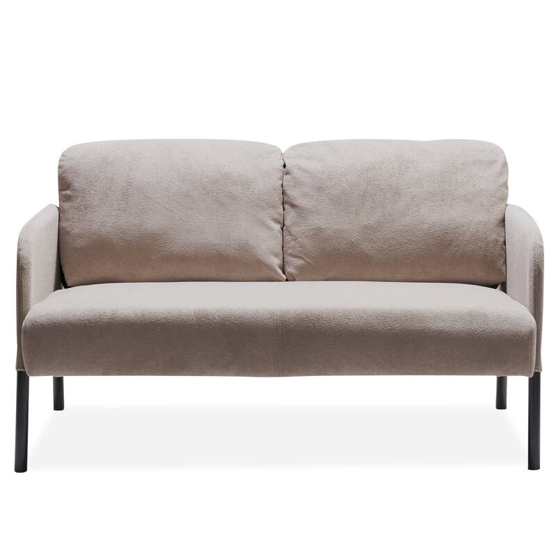 47.62" Fabric 2-Seater Sofa Couch with Sturdy Legs and Soft Polyester Fabric, Ideal for Small Spaces
