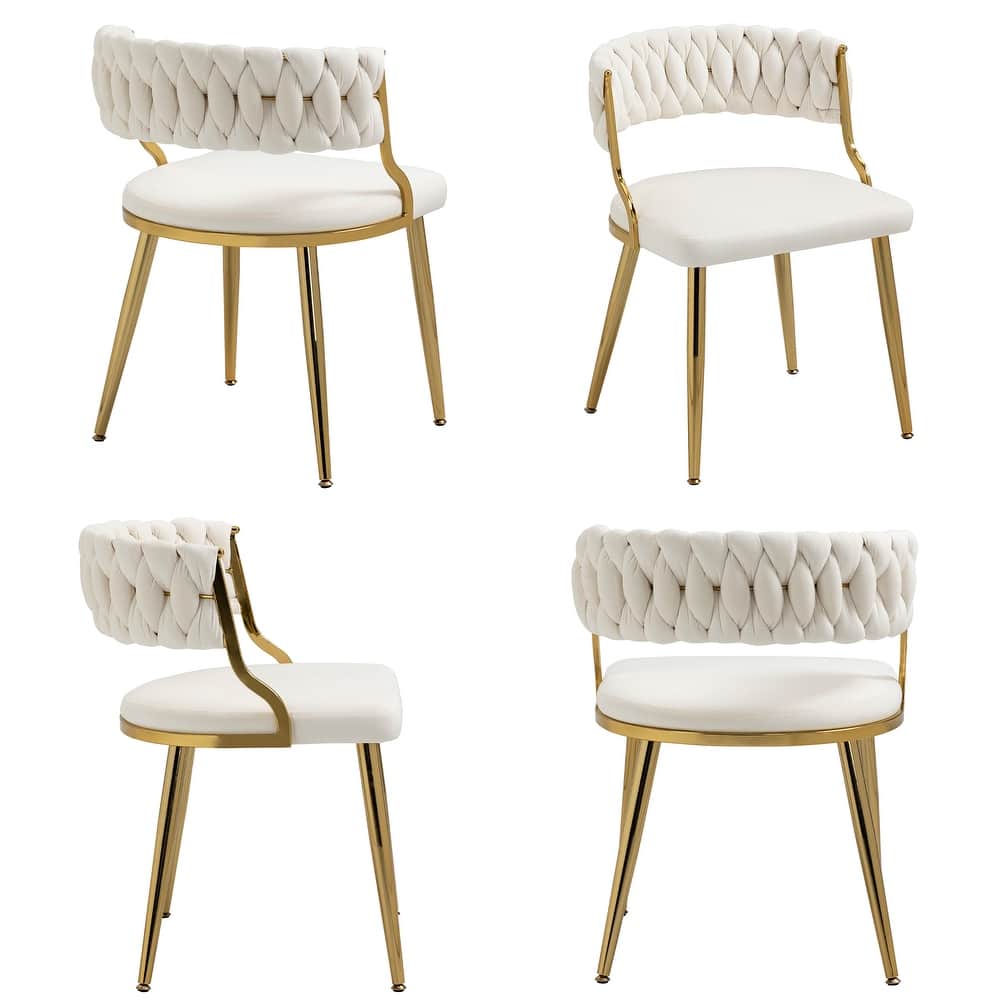 Modern Velvet Dining Chairs Set of 4
