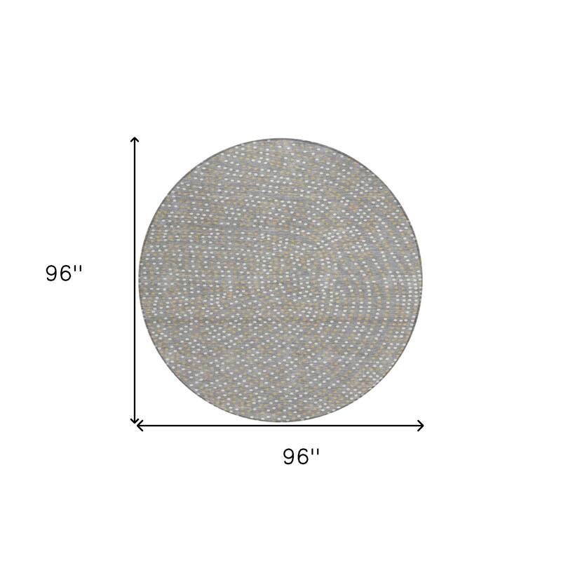 HomeRoots Polka Dot Transitional Rectangle Outdoor Rug
