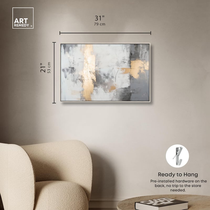 Gilded Gray III Canvas by Art Remedy