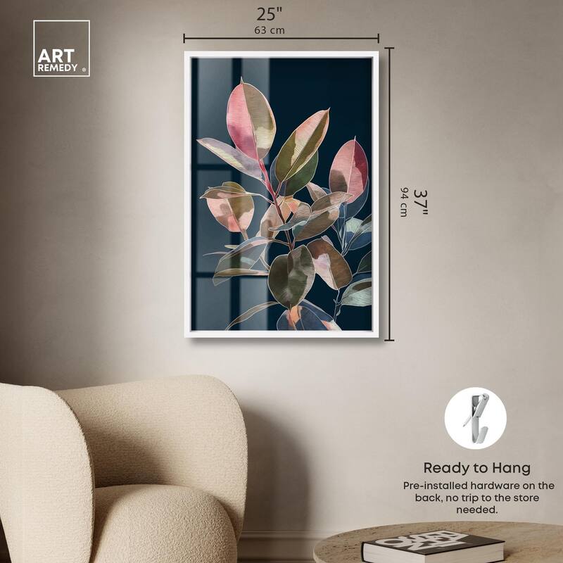 Fuchsia Frond I Shadowbox by Art Remedy