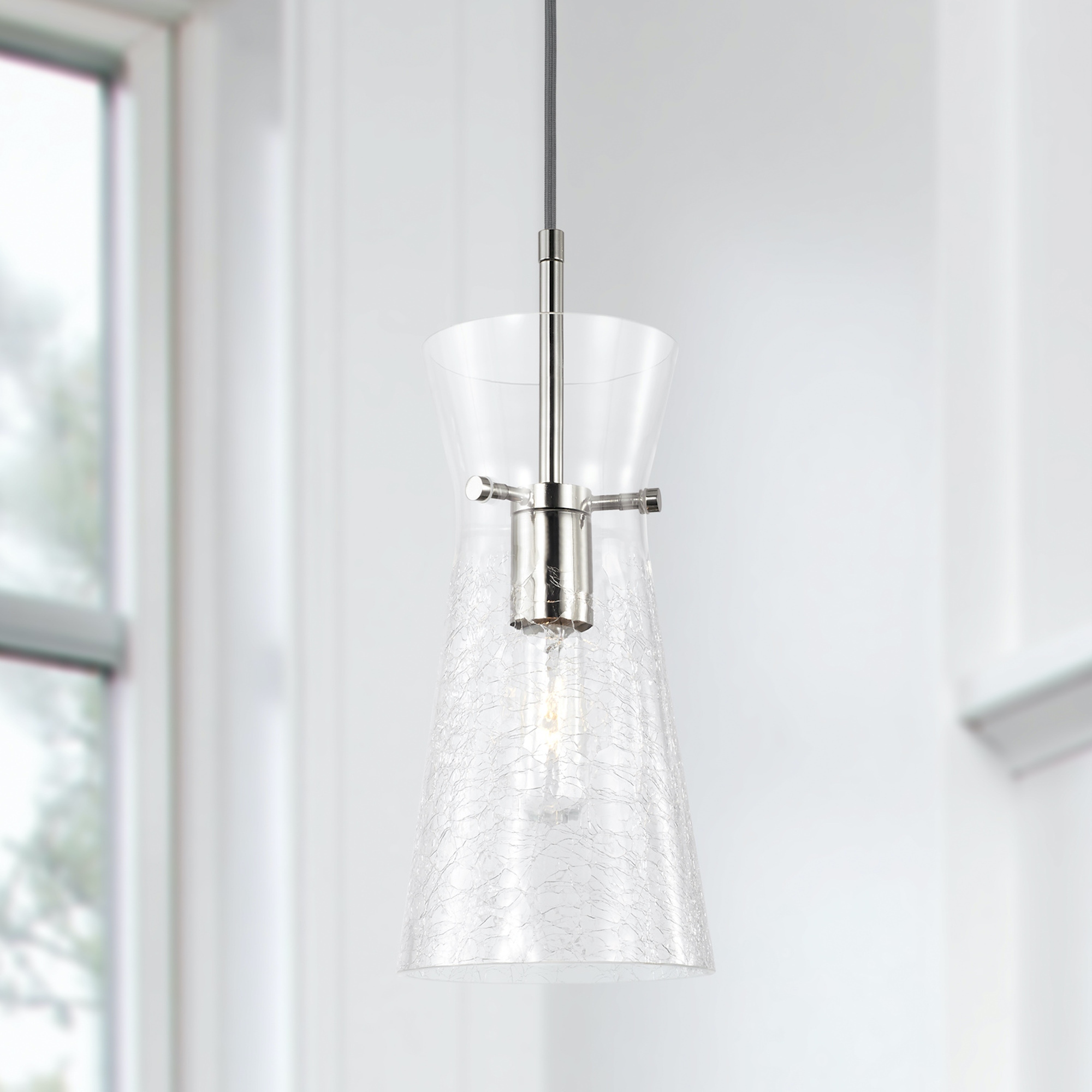 Tapered glass pendant light new arrivals
