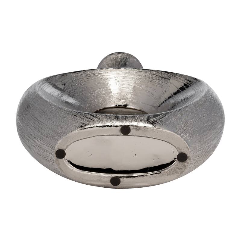 Modern Ceramic Textured Oval Cut-Out Vase - Home Decor - 13"