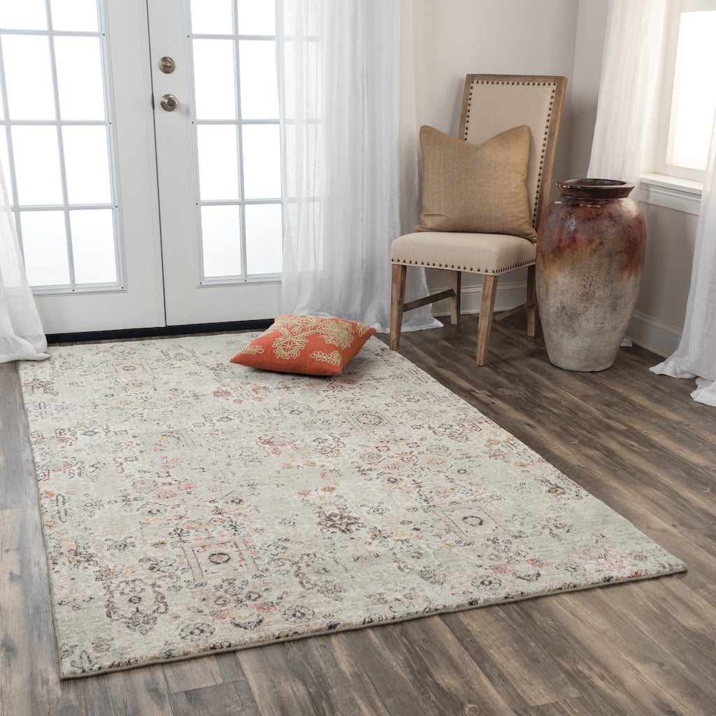 Alora Decor Infinity Floral Scroll Wool Rug