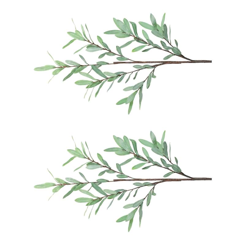 Olive Leaf Branch Artificial Sprays - 39" - Green - Set of 2