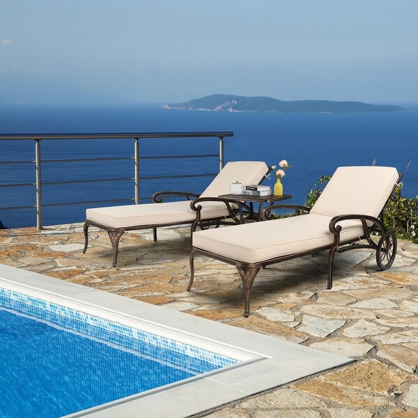 cast aluminum outdoor lounge chairs