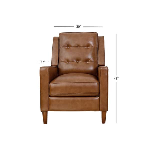 dimension image slide 2 of 2, Abbyson Holloway Mid Century Top Grain Leather Push-back Recliner
