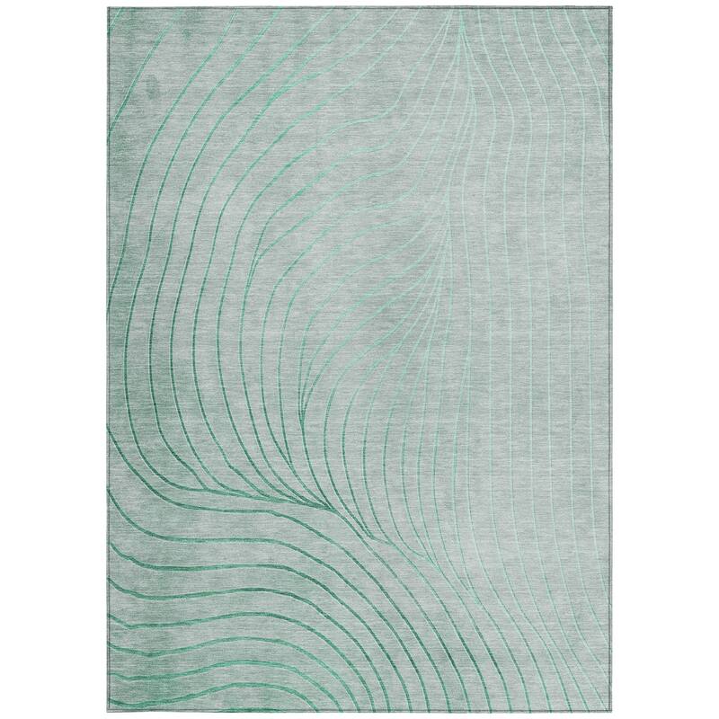 HomeRoots Abstract Transitional Rectangle Outdoor Rug