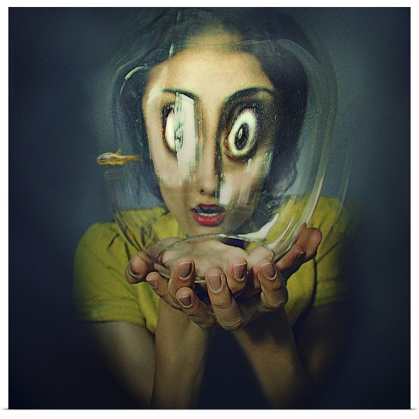 "Fishbowl Face" Poster Print