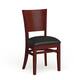 Option black vinyl seat/mahogany wood frame