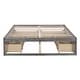 preview thumbnail 6 of 11, Antique Gray Queen Size Platform Bed with 6 Storage Drawers