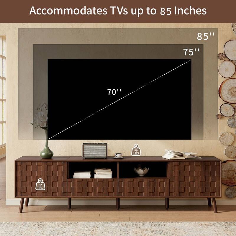 78" Modern TV Stand for TVs up to 85"