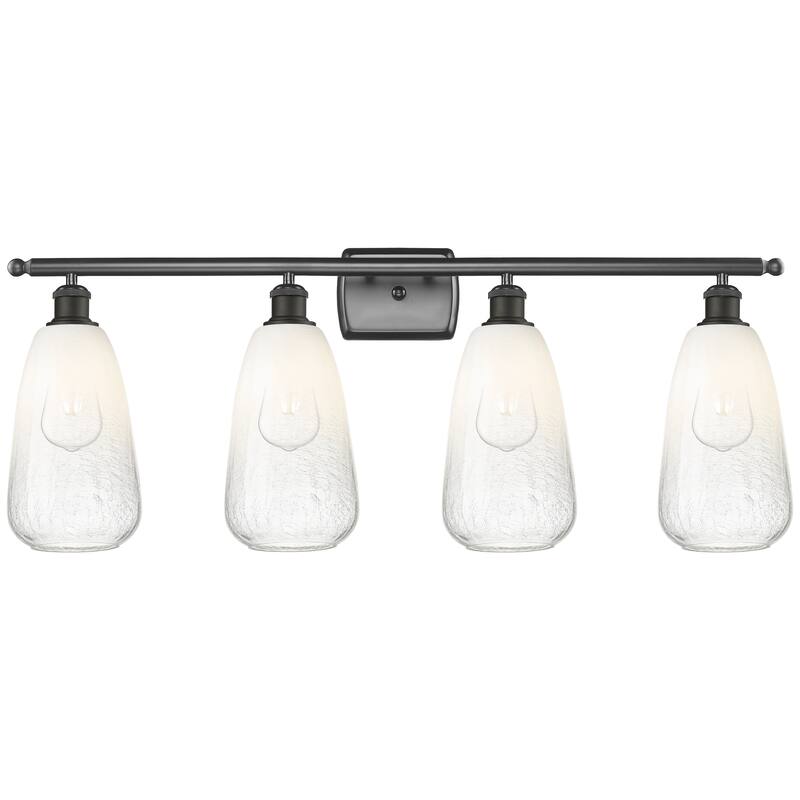 Innovations Lighting Endless Possibilities Ballston - Brookhaven Almond - 4 Light 36" Bath Vanity Light - Oil Rubbed Bronze/Opal