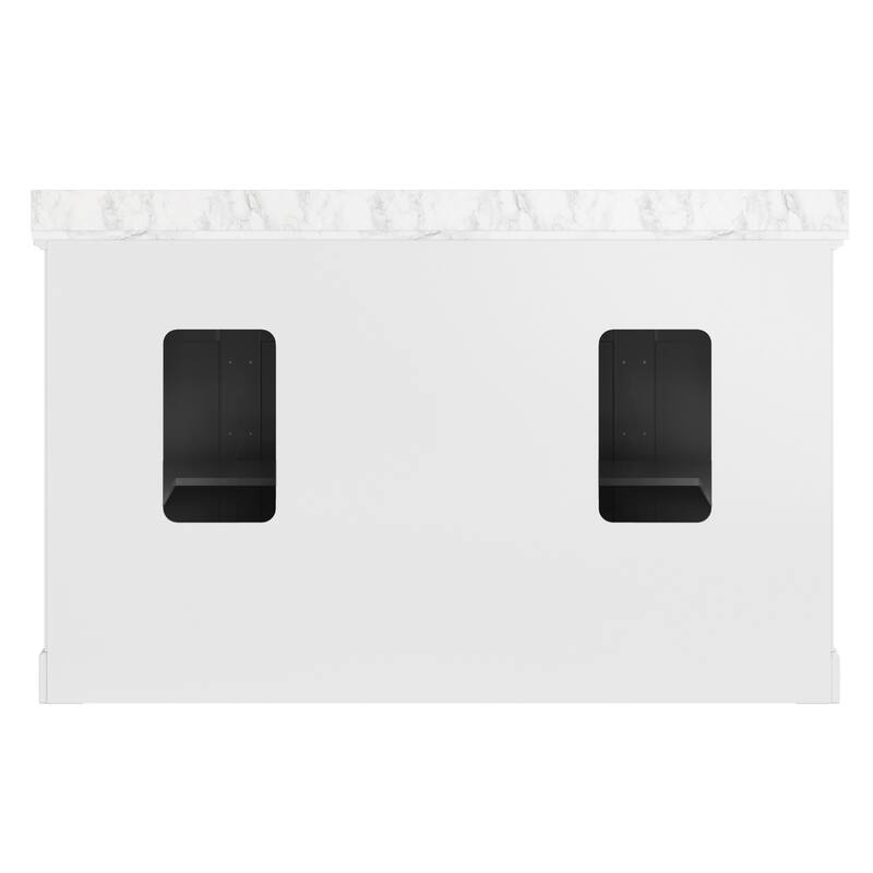 36/48/60 in. Bathroom Vanity in Wood with Ceramic Undermount Sink, Vanity with soft close Drawers