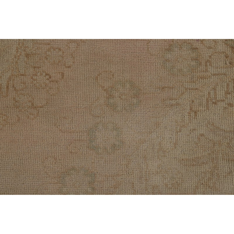 Pink & Gold Beige Tabriz Persian Vintage Rug Handmade Wool Carpet - 10'0" x 13'0"