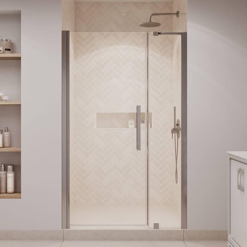 Pasadena Alcove Frameless Pivot Shower Door, 2025