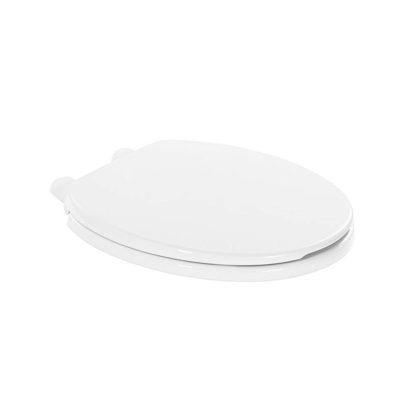 FBJ Soft Close White Plasic Toilet Seat No Slamming Easy to Install