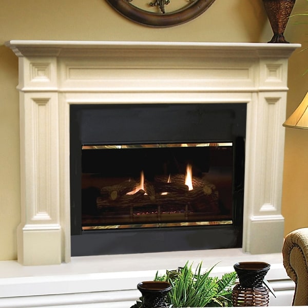 56 Ivory The Classique Fireplace Mantel Unfinished - N/A