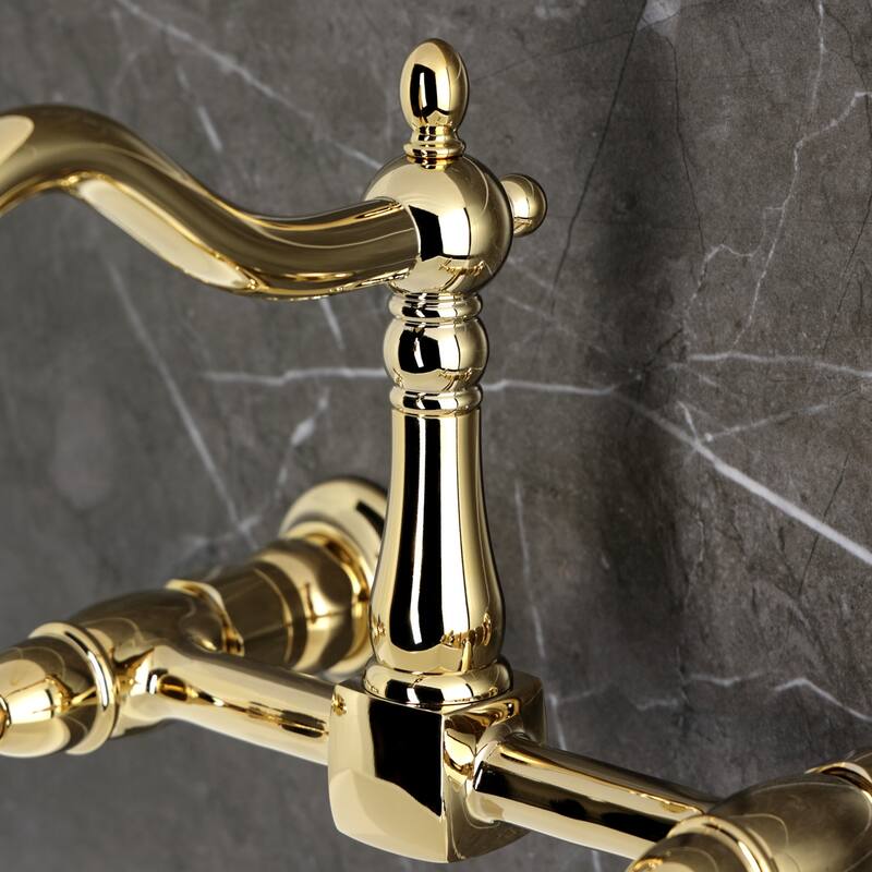 Heritage Two-Handle Wall Mount Bridge Kitchen Faucet