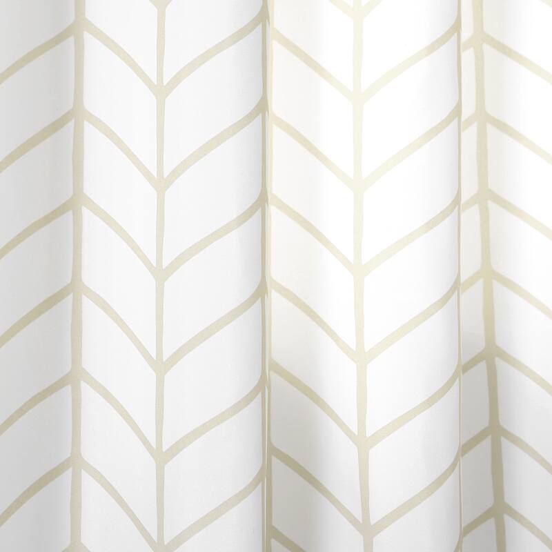 Lush Decor Calia Chevron Geo Window Curtain Panel Pair - 84" x 52"
