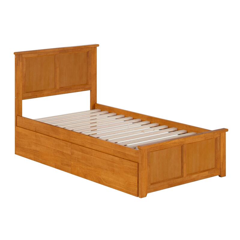 Madison Platform Bed with Matching Footboard with Storage Drawers