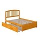 preview thumbnail 1 of 6, AFI Richmond Full Size Platform Bed with Footboard & Twin Trundle in Caramel Latte