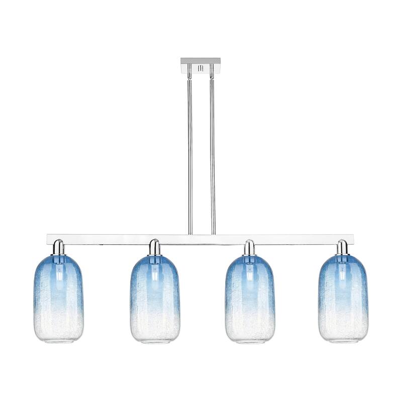 Innovations Lighting 716-4I-16-48 Brookhaven Cloche Linear Brookhaven - Polished Chrome / Sapphire Blue