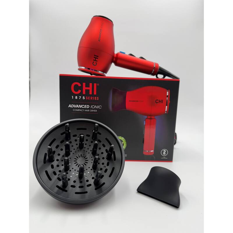 CHI 1875 Series Advanced Ionic Compact Hair Dryer Red - Red