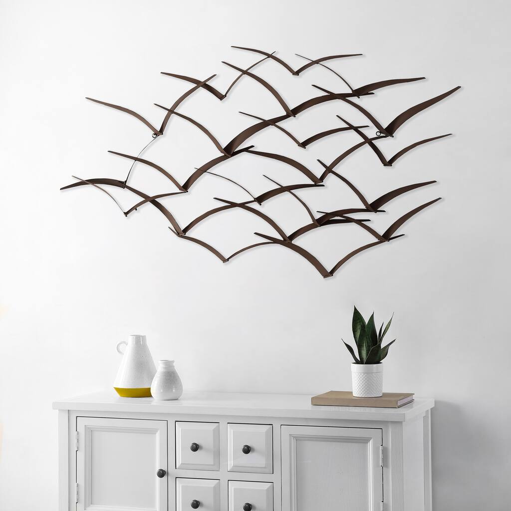 SAFAVIEH Fione Bird Silhouette Wall Decor - 42" W x 3" L x 23.5" H - 42Wx3Dx24H