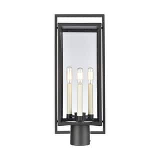 Elk Home Gladwyn 21.5'' High 3-Light Outdoor Post Light - Matte Black