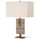 preview thumbnail 1 of 5, Uttermost Turning Point Travertine Table Lamp - 26" H X 17" W X 10" D