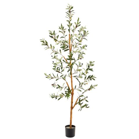 4.5' Olive Artificial Tree - 6"